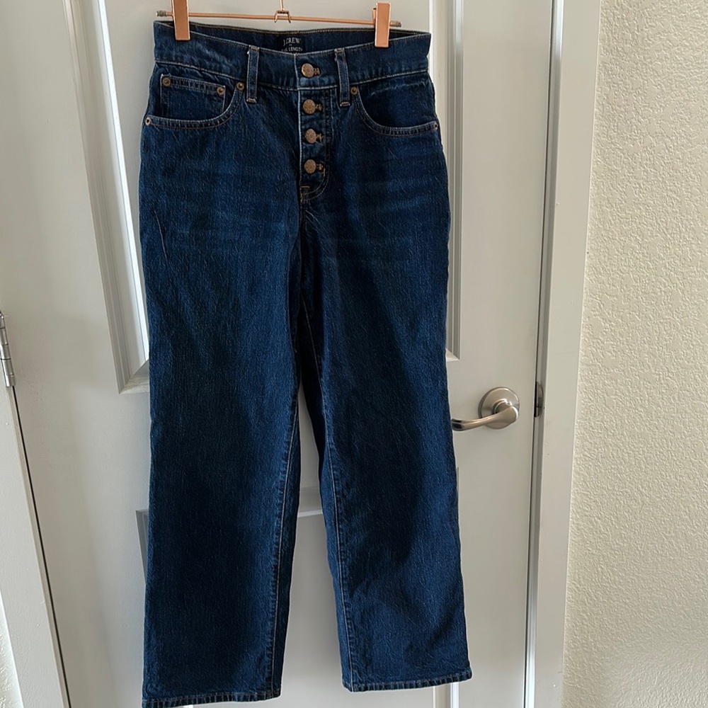 J Crew Women's Blue Jeans wide leg